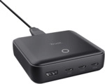 100 W USB-Tischladeger&auml;t mit 4 Anschl&uuml;ssen, Schwarz