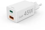 Schnellladeger&auml;t, 1x USB-C, 1x USB-A, Mini-Ladeger&auml;t, PD, 45 W, Wei&szlig; (00201993)