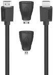 High Speed HDMI&trade;-Kabel, Ultra-HD 4K, Ethernet, 1,50 m + 2 HDMI&trade;-Adapter