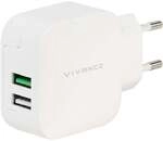 USB Dual Charger 2.4A mit Smart IC, wei&szlig; (37563)