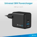 Universal 38W Powercharger USB Typ C, Black
