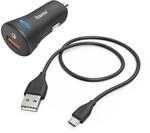 Auto-Schnellladeger&auml;t mit Ladekabel Micro-USB, 19,5 W, 1,5 m, Schwarz...