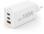 Schnellladeger&auml;t, GaN, 2x USB-C, 1x USB-A, Mini-Ladeger&auml;t, PD, 100 W, Wei&szlig;