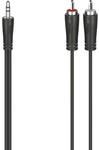Audio-Kabel, 3,5-mm-Klinken-Stecker - 2 Cinch-Stecker, Stereo, 1,5 m (00200720)