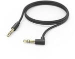 Aux-Kabel 3,5 mm Klinke &ndash; 3,5 mm Klinke, 90&deg; Winkelstecker, 1,0 m, Schwarz