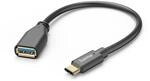 USB-Adapterkabel, OTG, USB-C-Stecker - USB-A-Buchse, 15 cm, Schwarz (00125105)