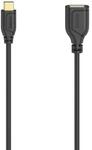 "USB-C-OTG-Kabel ""Flexi-Slim"", USB 2.0, 480 Mbit/s, Schwarz, 0,15 m (00200638)"