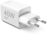 Schnellladeger&auml;t, GaN, 2x USB-C, Super-Mini-Ladeger&auml;t, PD, 40 W, Wei&szlig; (00201989)