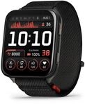 Venu X1, Schwarz mit Titanr&uuml;ckseite und ComfortFit-Nylonarmband Schwarz Smartwatch