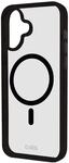 Case f&uuml;r iPhone 16 mit farbigen R&auml;ndern, kompatibel mit MagSafe Aufladung, Schwarz