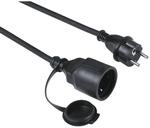 "Verl&auml;ngerungskabel ""Outdoor"", IP44 f&uuml;r au&szlig;en, Schutzdeckel, 10 m, Schwarz