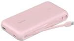 BoostCharge Powerbank 20K mit integriertem Kabel, Rosa