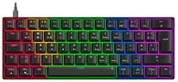 ATMOS RGB Regenbogen Mechanische 60% Gaming Tastatur mit braunen Schaltern, schwarz