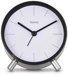 "Funkwecker ""Flores"", analog, ohne Ticken, Schwarz (00222226)"