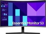 Essential Monitor S3 S32D396GAU, Schwarz, 32 Zoll, Curved, Full HD, IPS, 100 Hz, 4 ms