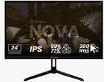 Nova, Schwarz, 24 Zoll, Full HD, IPS, 200 Hz, 1 ms Gaming-Monitor
