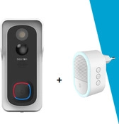 Visitor 2V - Set Outdoor Videot&uuml;rklingel mit Winkeladapter + Indoor Glocke Chime