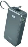 10.000 mAh-Powerbank mit integriertem USB-C Kabel, Hellblau