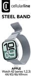 Steel Band f&uuml;r Apple Watch (Serie 1/ 2/ 3) 44/ 45/ 46/ 49mm Milanaise Silver...
