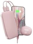 Powerbank 12000mAh USB-C, Ultra Fast Charge & 20W PD, Pastel Pink (00231821)