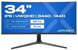 JN-IPS340UWQHD60C-C65W-HS, Schwarz/Silber, 34 Zoll, Curved, UWQHD+, IPS, 75 Hz, 4 ms
