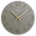 "Wanduhr ""Kreta"", Quarzuhr, analog, MDF, eingravierte Ziffern, &Oslash; 30 cm, Grau