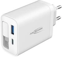 USB-Ladeger&auml;t mit integriertem Kabel, 30 W, wei&szlig; Ladeger&auml;t (USB-A + USB-C)