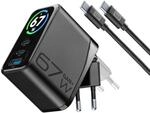 USB Typ-C 67W TFT Charger Kit Black (61407)