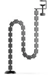 "Flexible Kabelf&uuml;hrung ""Spine"", Kabelkette, zum Klemmen, 130 cm, Schwarz