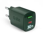 Wandladeger&auml;t mit LCD-Bildschirm, USB-C-PD-30W-Ausgang, USB-A-18W-Ausgang, Gr&uuml;n