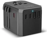 Ladeger&auml;t-Universal-Reiseadapter GaN, Schwarz