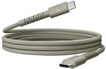 "USB-C zu USB-C silikon geflochtenes Kabel ""FlexWave"" 2m, 100W Dried Green