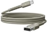"USB-A zu USB-C silikon geflochtenes Kabel ""FlexWave"" 2m, Dried Green (00231890)"