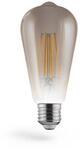 LED-Filament, E27, 420lm 8W, Vintage-Lampe Edison-Kolben, dimmbar, Warmwei&szlig;