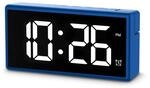 "Digitaler Wecker ""Ibiza"", Multicolor-Display, mit USB-Ladefunktion, Blau