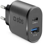 Reiseladeger&auml;t mit Schnellladefunktion, USB-A und USB-C, 2.1 A, Schwarz