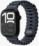 Watch Strap - Wave Band 2 - Armband f&uuml;r Apple Watch 44 / 45 / 46 / 49 mm, Navy