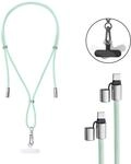 Cell Phone Charging Lanyard, Handykette mit USB-C Lade- und Datenkabel, Gr&uuml;n
