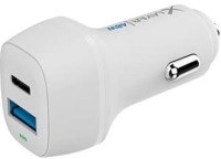 USB-C Power Delivery 30W / USB-A QC 3.0 18W Dual KFZ-Ladeger&auml;t, wei&szlig;