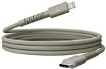"USB-C zu Lightning silicone geflochtenes Kabel ""FlexWave"" 2m, Dried Green