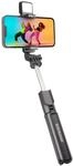 Universeller Selfie-Stick mit integriertem LED-Licht und Stativ