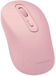Kabellose Maus mit ergonomischem Design und leisem Klick, Rosa
