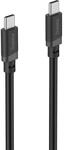 USB-C auf USB-C Kabel Ladekabel, USB-C - USB-C, 60 W, 1 m, Schwarz (00201806)