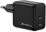 Ladeger&auml;t Dual USB Typ C mit Power Delivery 45W, Schwarz