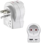 "Reiseadapter, ""EU to US"", 1x USB-A, 1x USB-C (PD), 20 W (00223479)"