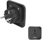 Reiseadapter Typ E und F, 3-polig, universal, Welt nach Europa, Schwarz (00223461)