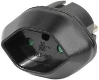 Reisestecker Schweiz, CH Buchse - Schuko Stecker (28695)