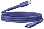 "USB-C zu USB-C silikon geflochtenes Kabel ""FlexWave"" 2m, 100W True Blue