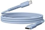 "USB-C zu USB-C silikon geflochtenes Kabel ""FlexWave"" 2m, 100W Vivid Blue