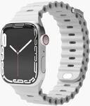 Watch Straps Wave Band 2 - Armband f&uuml;r Apple Watch, 40mm + 41mm + 42mm, Cream